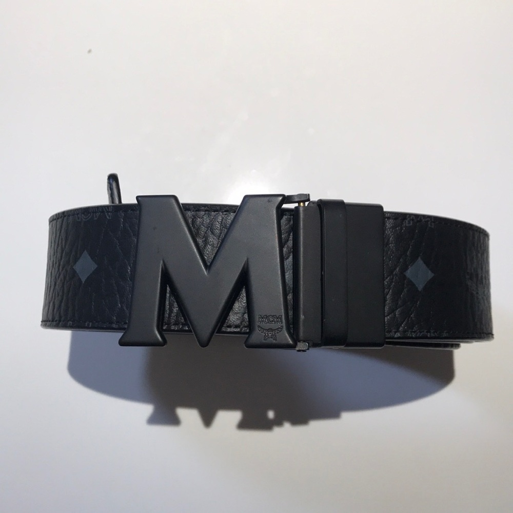 MCM Visetos Reversible Signature Belt